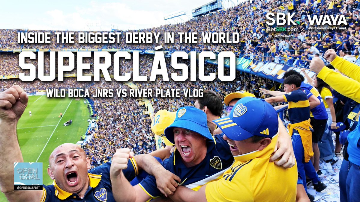🤩 Scenes at The Superclásico - Watch now on YouTube: ✈️ Slaney travels to Buenos Aires for the ultimate derby, Boca Juniors vs River Plate. 🇦🇷 Check out the full vlog now as Slaney takes you inside the city &amp; football’s most intense derby. w/SBK