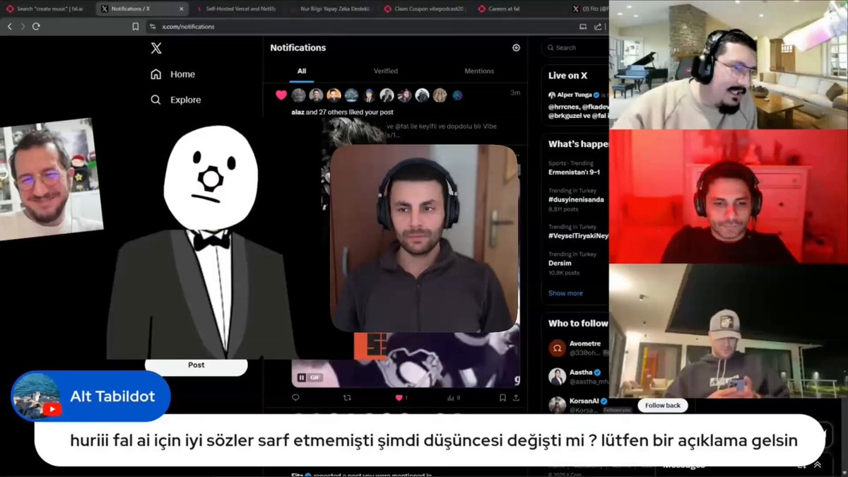 Şu yapay zekacıların menfaat için doğruları eğip bükmesi gerçekten çok vahim Dünkü canlı yayına baktım. Fatih Kadir birkaç güzel şey söylemiş (notlarımı paylaşırım). Ama o kadar. Geri kalanı full hurricane ve sponsor yağlamak üzerine Hani huri denen şahsa karşıydılar, ne oldu da yan yana oldular, tabiiki de çıkarcılıktan başka birşey değil 3-5 fazla görüntülenmek için dün saydırdıkları adamın kayığına binerler. Biraz paralanmak için beğenmedikleri sponsorların ürünlerini överler falan. Şimdi izleyiciler ne düşünsün? Bir söylediğinize bin defa şüphe etmezler mi? Yayınların %100 yalan, yanlış, faydasız olduğunu söylemiyorum Umarım menfaatlerine ters düşse bile gerçekleri konuşma erdemi kazanırlar ve yaptıklarını hep beraber destekleriz. Olur yada olmaz, benim temennim bu.