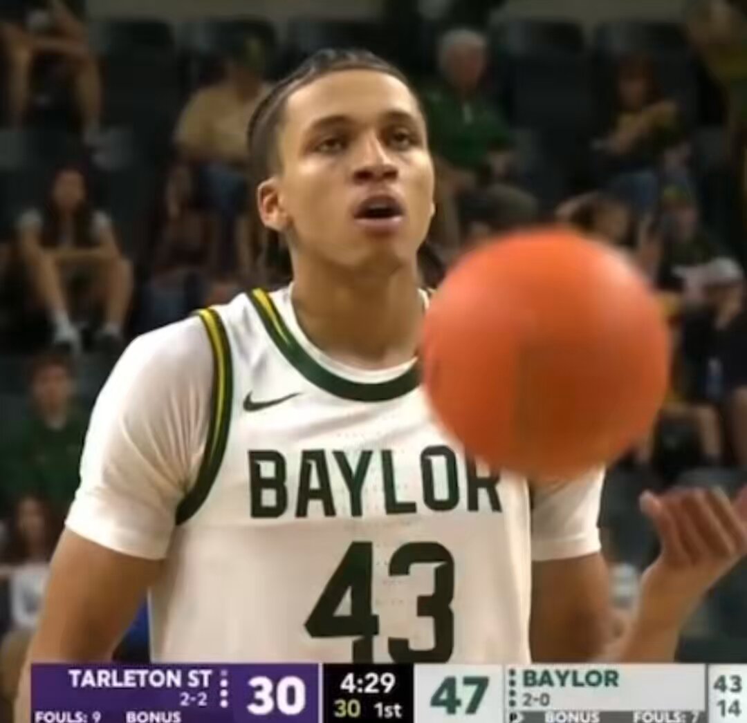 Baylor 6’5 Sophomore Cameron Carr has looked like an early potential riser in the 2026 NBA Draft. Through his first three games he’s averaging 24/4/1 along with 2 blocks a game on 68/53/73 splits. Carr has also been a major reason for Baylor’s 3-0 start Carr is one of the best athletes and shooters in the class, he’s great at getting to his spots off the catch and has an extremely quick jumper, he’s also a great cutter who finishes at an elite level and can also drive to the rim. On the defensive end Carr is a versatile defender who’s strong off ball and has the vertical athleticism to defend multiple positions. There’s not many players with Carr’s mix of finishing, shooting, and athleticism and while it’s still early he’s made a strong case to be a potential first rounder.