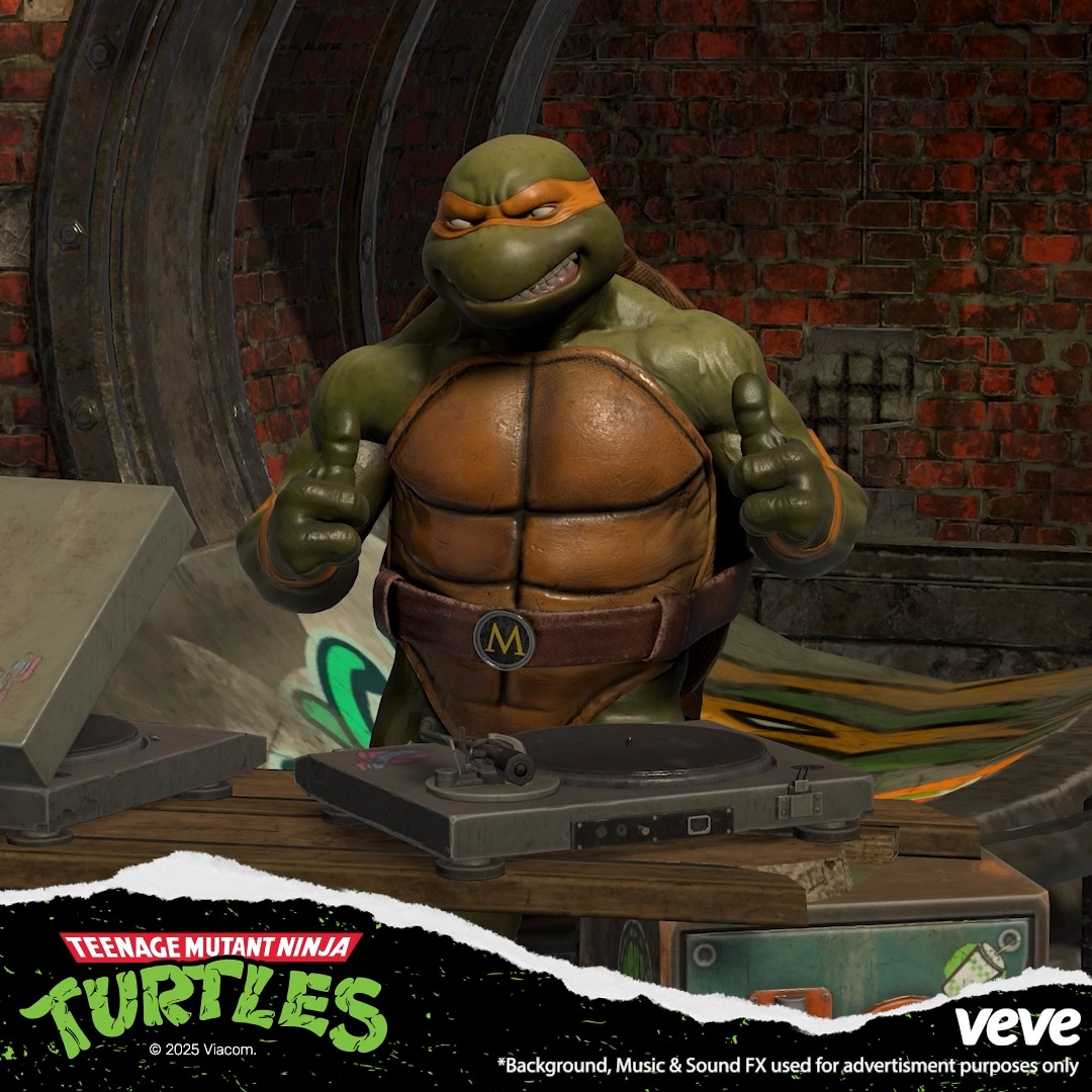 Cowabunga! The first Turtle has landed! 🟠🐢 Michelangelo kicks things off! From classic looks to IncogNinja, this is just the start. Only 87 CEs up for grabs, so don’t miss your chance! More of Michelangelo is on the way and the rest of the gang won’t be far behind. 🍕 📅 Michelangelo - Dropping 29 Nov, 8 AM PT - only on VeVe! #TMNT #VeVe #DigitalCollectibles