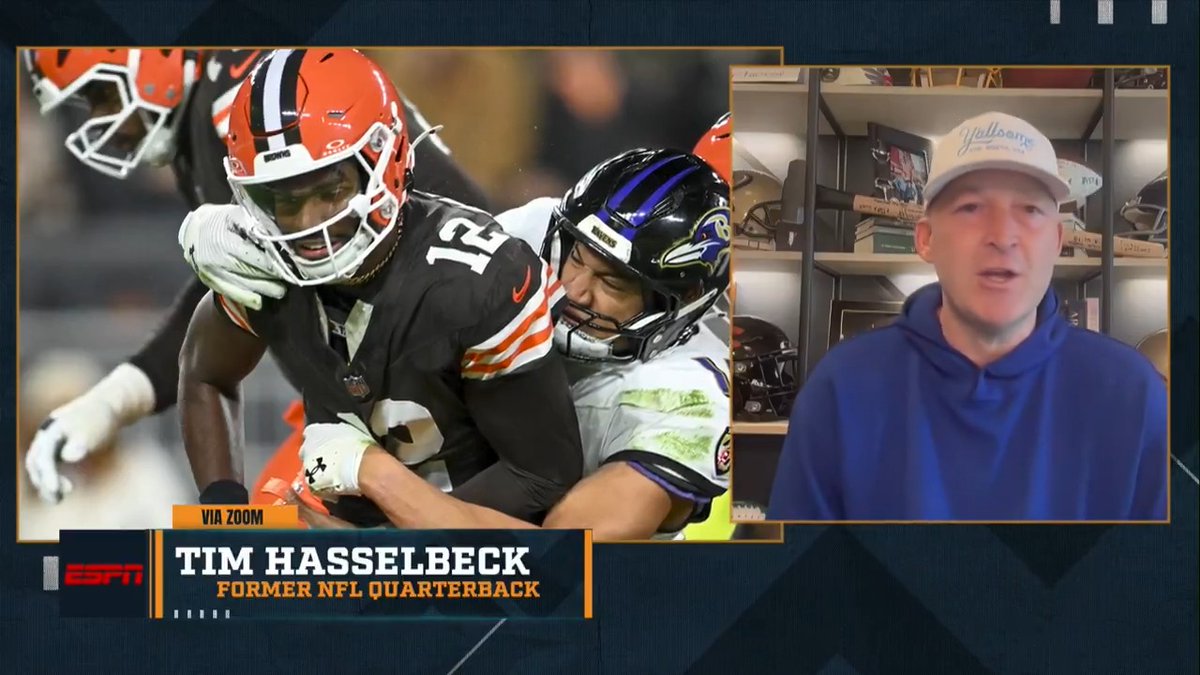 "You don't get any reps, but when you're thrown in there, everyone wants you to play like a starter. And when you don't, no one says, 'Well, little Timmy didn't get the reps!'" – tim hasselbeck on backup QBs like Shedeur Sanders coming into games.