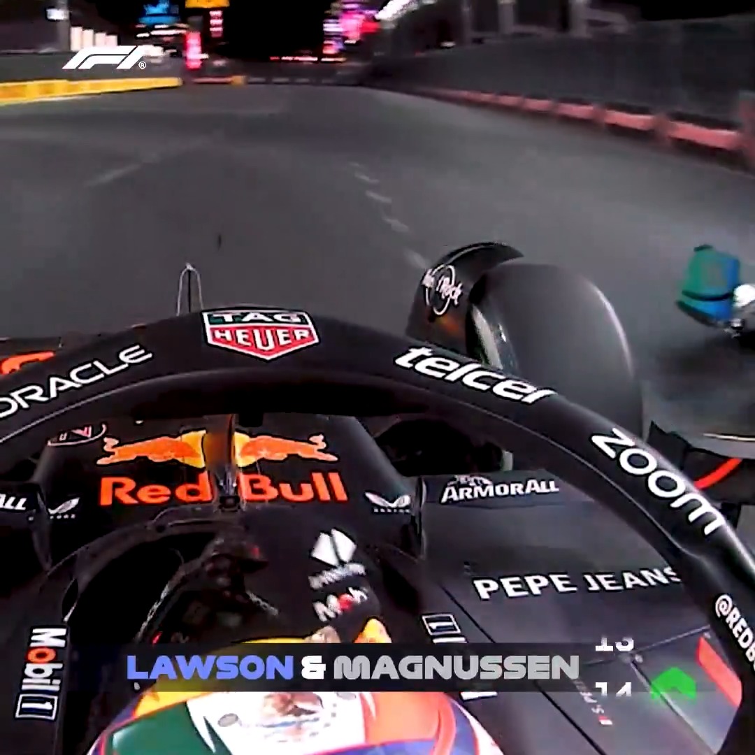 Let's call him Sergio Pair-ez! ✌️ Checo pulled off this brilliant double overtake on Liam Lawson and Kevin Magnussen in Las Vegas 💨 #F1 #LasVegasGP