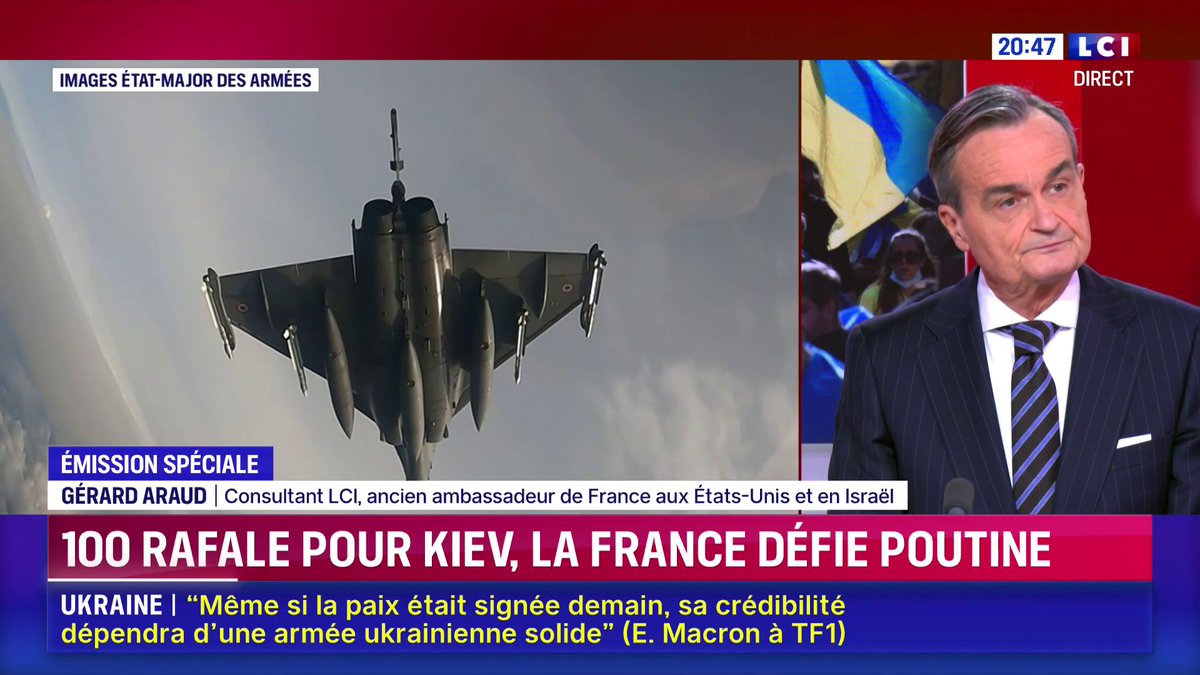 🗣️ Commande de 100 Rafale par Kiev : "Après la fin de la guerre, l'armée ukrainienne sera la meilleure armée en Europe." 🔴 Gérard Araud (Gérard Araud), invité de Darius Rochebin