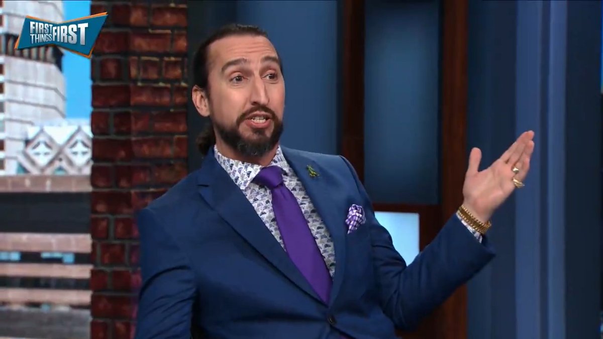 ๐จ Breaking News: nick wright did NOT shave his headโฆ But he does have his hair in a ponytail ๐