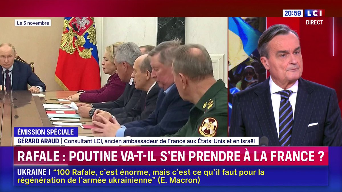 🗣️ Guerre en Ukraine : "Poutine s'est engagé dans une guerre qui visiblement a tourné beaucoup moins bien qu'il ne l'attendait et il veut la gagner. Il espère encore gagner la guerre." 🔴 Gérard Araud (Gérard Araud), invité de Darius Rochebin