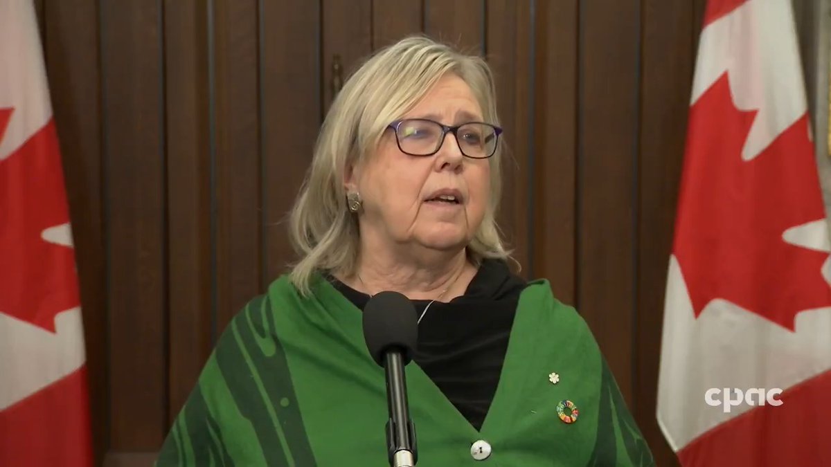 "Against what I had expected to say to you today, I'm going to vote yes—for the country, for the planet, and for my hope in the future," says Green Party Leader Elizabeth May, announcing that she will vote in favour of the minority Liberal government's budget. #cdnpoli