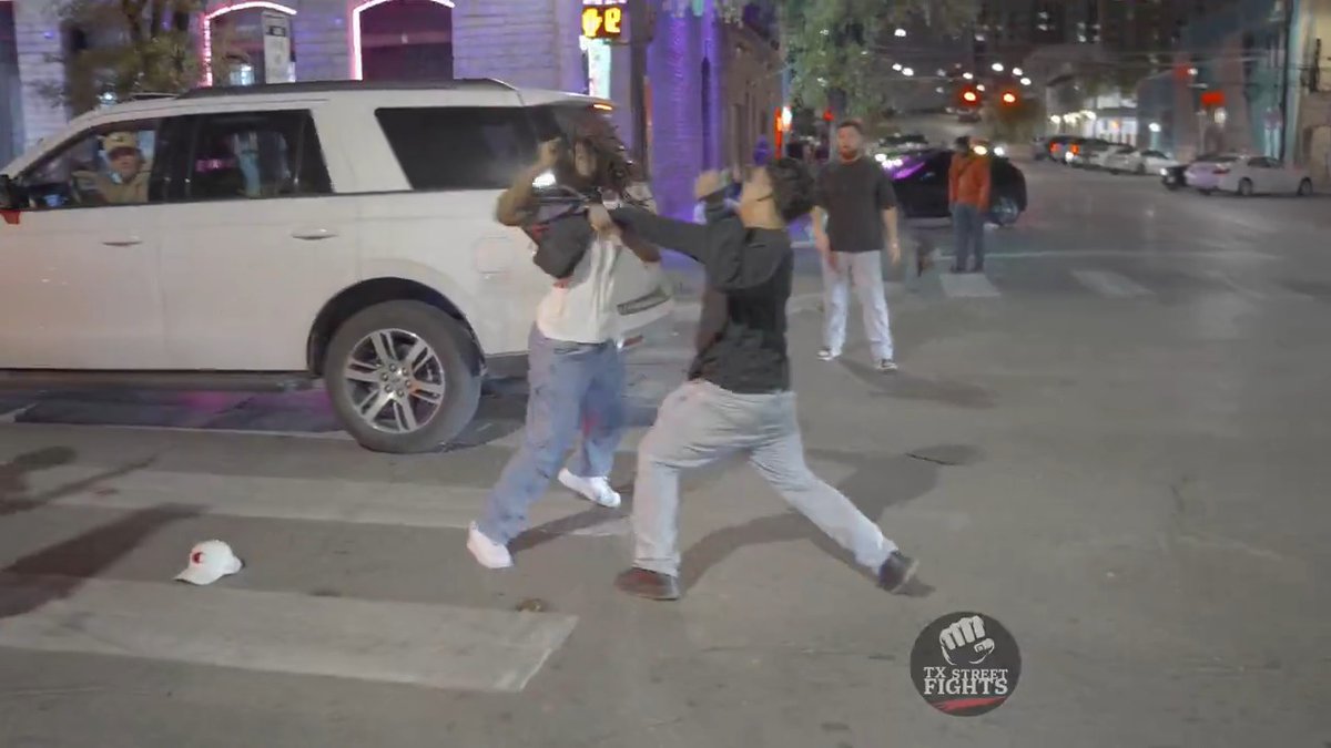 Wild Brawl Breaks out 6th Street Austin TX 11-16-2025 #fight #Fights November 2025