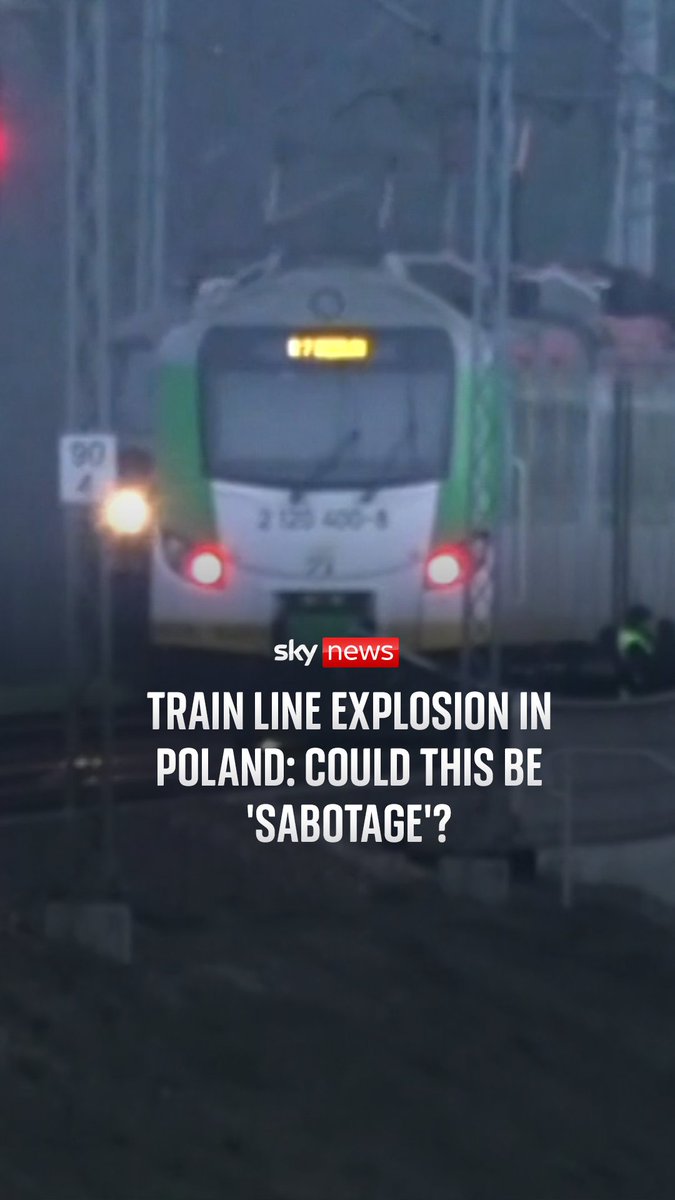 There has been an explosion on a train line used to bring supplies from Poland to Ukraine. The Polish prime minister has classed it as sabotage, leaving some wondering if Russia is involved. Sky's Siobhán Robbins Sky reports.