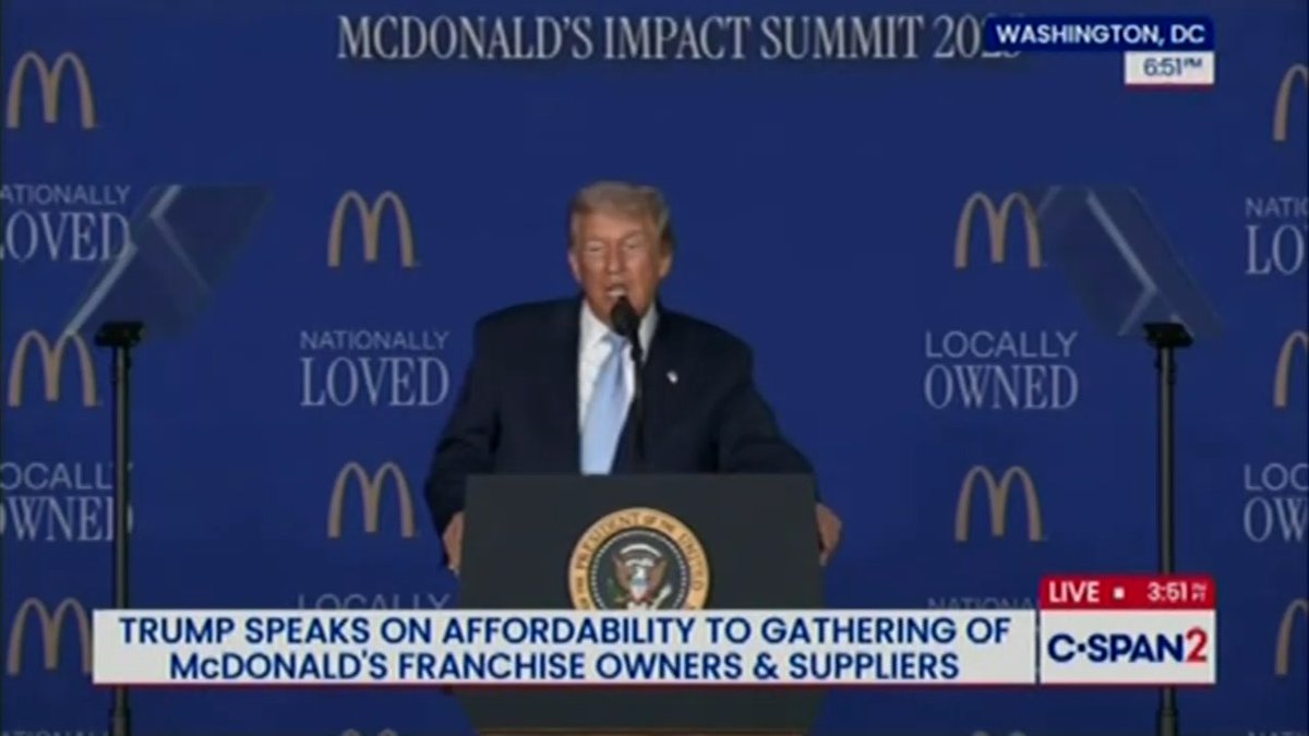 Trump: And you know, we got rid of the drip drip water, we call it the drip drip, where it drip drips out of the sink, states with tremendous water, so much water they have nothing but problems getting rid. They had restrictions on water. It comes down from heaven, right?