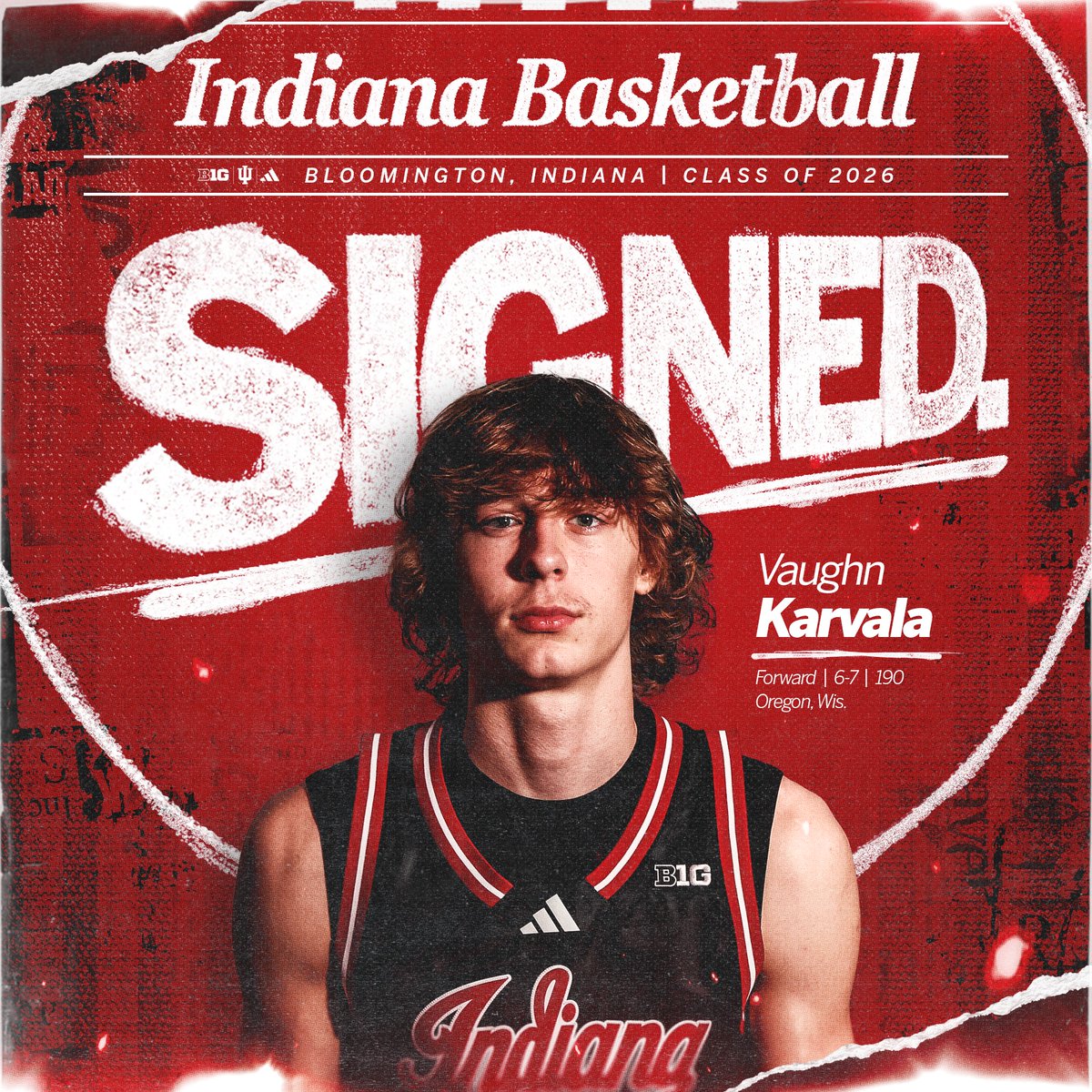 ✍️ Made it official. Welcome to Bloomington, Vaughn Karvala!