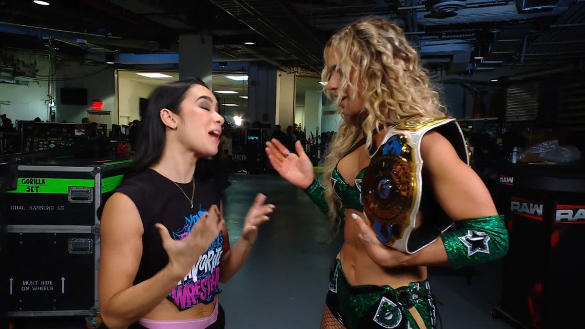 "All the hard work has finally paid off." With AJ Lee by her side, MAXXINE DUPRI celebrates a hard-earned victory! 👏