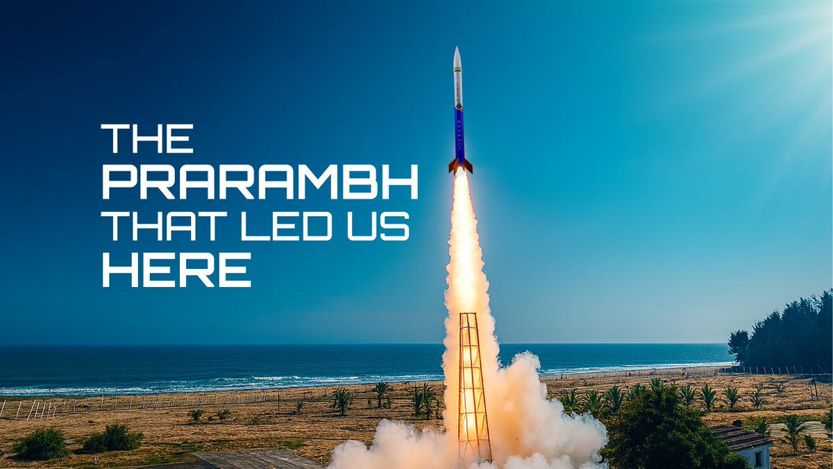 Three years ago today, a beginning was made. The Prarambh of our journey to orbit and beyond. Mission Prarambh: The successful launch of India's first privately developed rocket, Vikram-S. Now, history beckons again. The orbit calls Vikram-I. 🚀 #Skyroot #VikramS #Vikram1