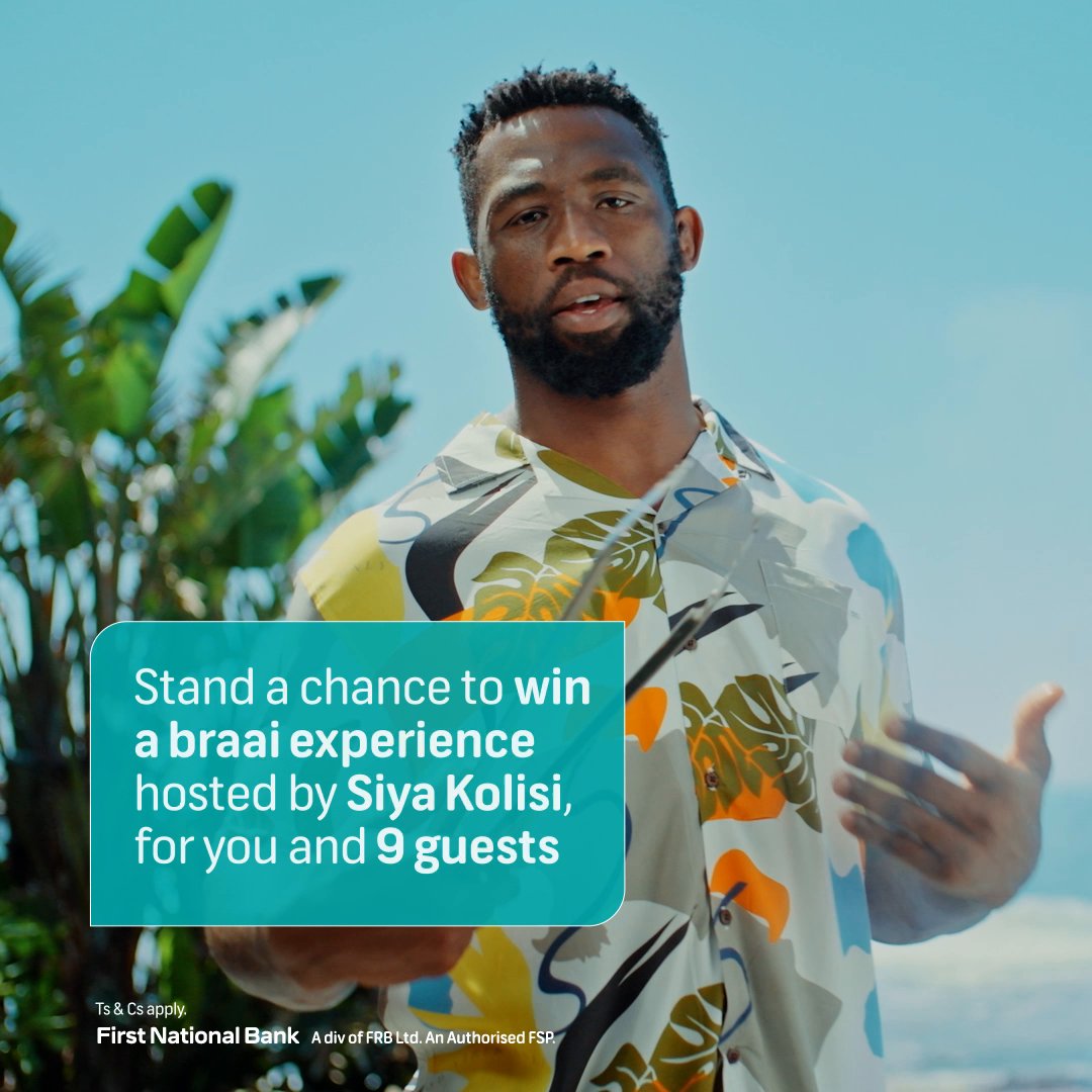 Spend with FNB this summer to stand a chance to win a once-in-a-lifetime braai experience with Siya Kolisi.