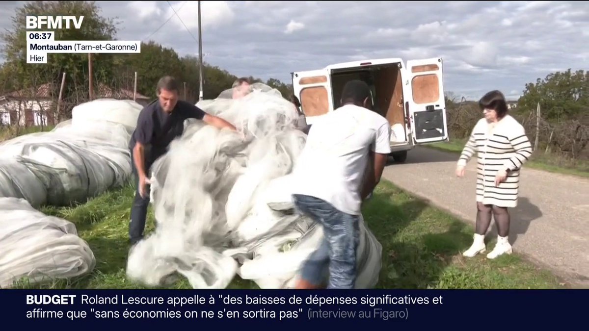 🇫🇷🇺🇦 FLASH | Des arboriculteurs du Tarn-et-Garonne ont fait don de leurs filets anti-grêle pour l’Ukraine, où ils sont transformés en protections contre les drones.