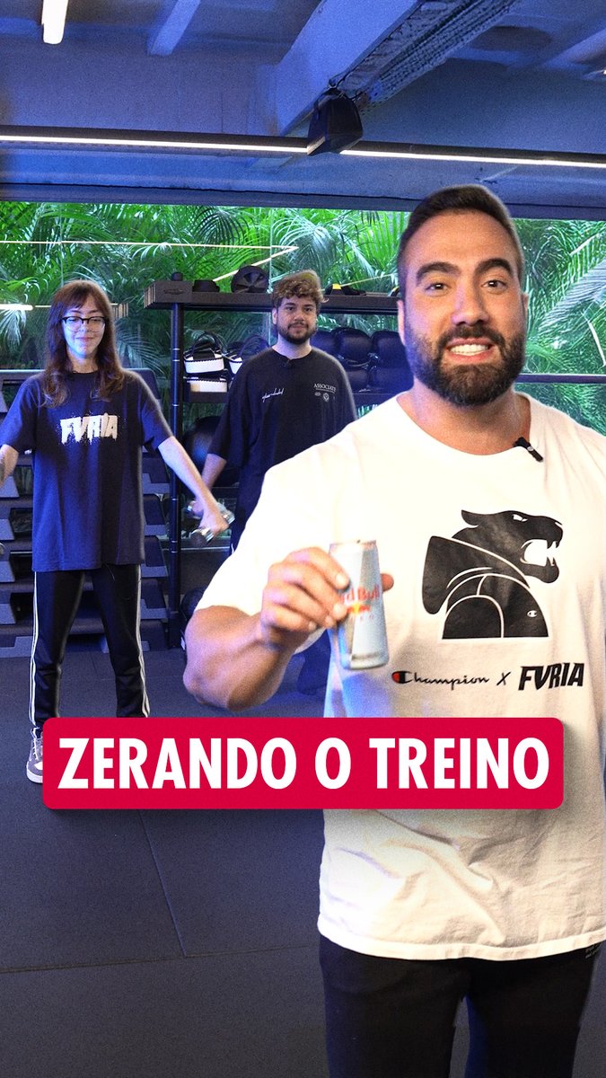 Com a ajuda do instrutor Renan Corrêa, convidamos atletas de alta performance da FURIA pra zerar o treino da Red Bull Brasil! 🔥 E aí, acha que faria melhor que a Luma e o Brino? #FURIARedBull