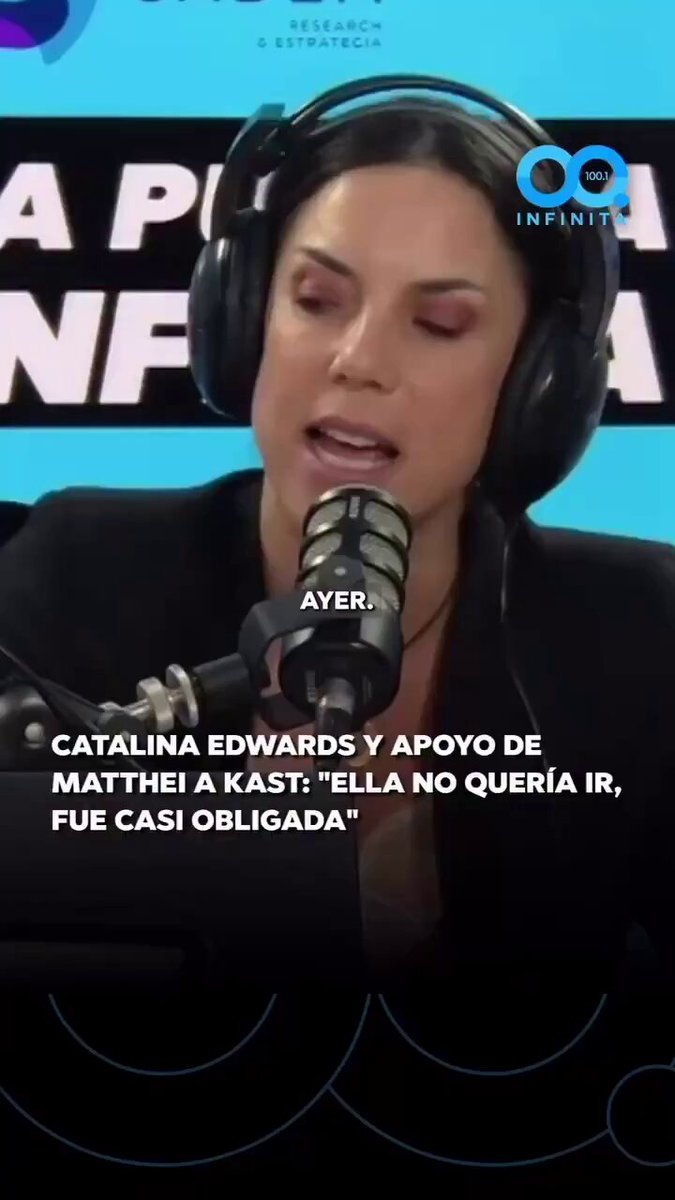 La periodista Catalina Edwards comenta sobre los momentos previos al "apoyo" público de Matthei a Kast: "Ella no quería ir, y fue prácticamente obligada a ir".