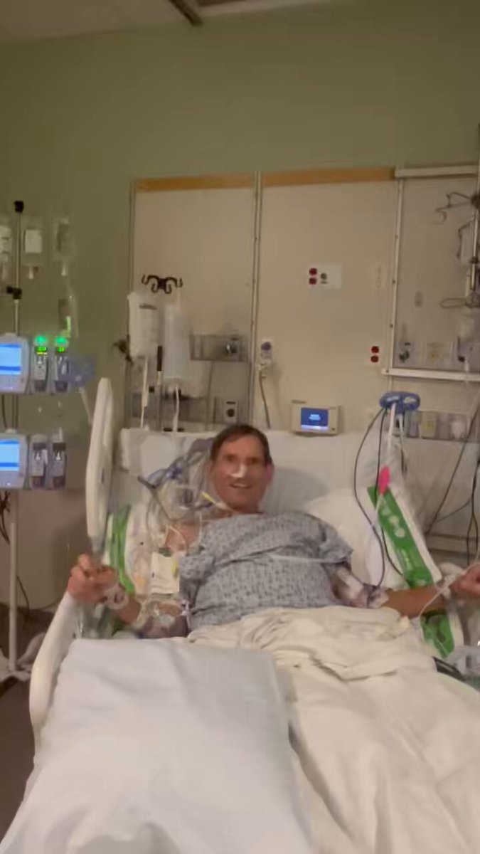 15 hours post–liver transplant and I’m already ready to attack the day. Feeling blessed, humbled, and beyond grateful for all your thoughts and prayers. U Matter #renewingathleteslives #nfl #shopkosar