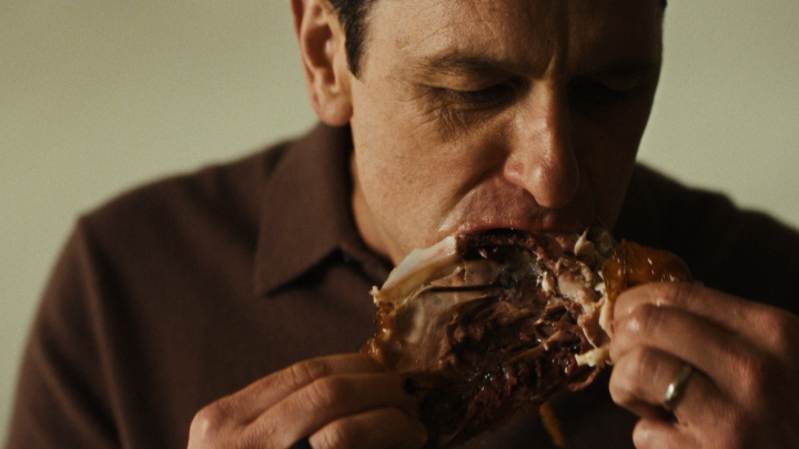 The craziest part in The Beast In Me was when Matthew Rhys ate an entire roasted chicken in one sitting.