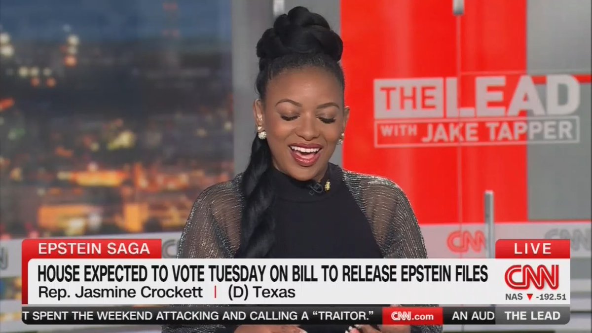 Rep. Crockett: Mike Johnson is full of shit. We know that he didn't even bring the House back in because he was trying to avoid us dealing with Epstein. He would not even swear in a duly elected member of Congress to avoid this. So miss me on pretending that this is about the victims.