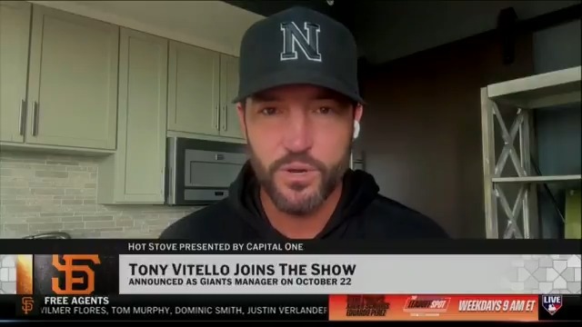 New SFGiants manager Tony Vitello shares his experience being hired out of Tennessee: “The idea started to get floated a little bit and I didn't know how serious it was…” #MLBNHotStove