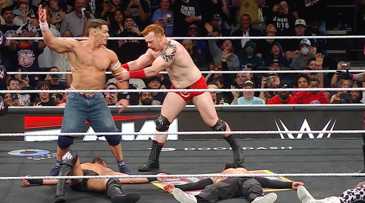 The way Sheamus made sure to move John Cena to the center of the ring during his final WWE Raw appearance was amazing 🥲❤️ #WWERaw