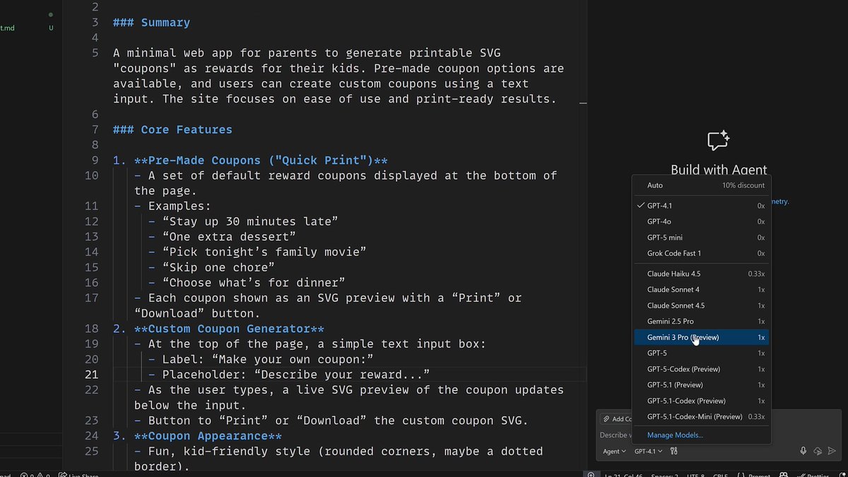 Gemini 3 Pro is now in public preview for GitHub Copilot! Early testing in Visual Studio Code shows a 35% higher accuracy compared to Gemini 2.5 Pro. 🚀 Solve real-world problems faster and more effectively. Learn more. 👇