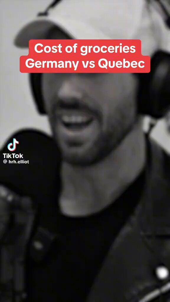 UN INTERNAUTE SUR TIKTOK COMPARE LE PRIX DES ALIMENTS ENTRE L’ALLEMAGNE ET LE QUÉBEC hrh.elliot Sur TikTok.