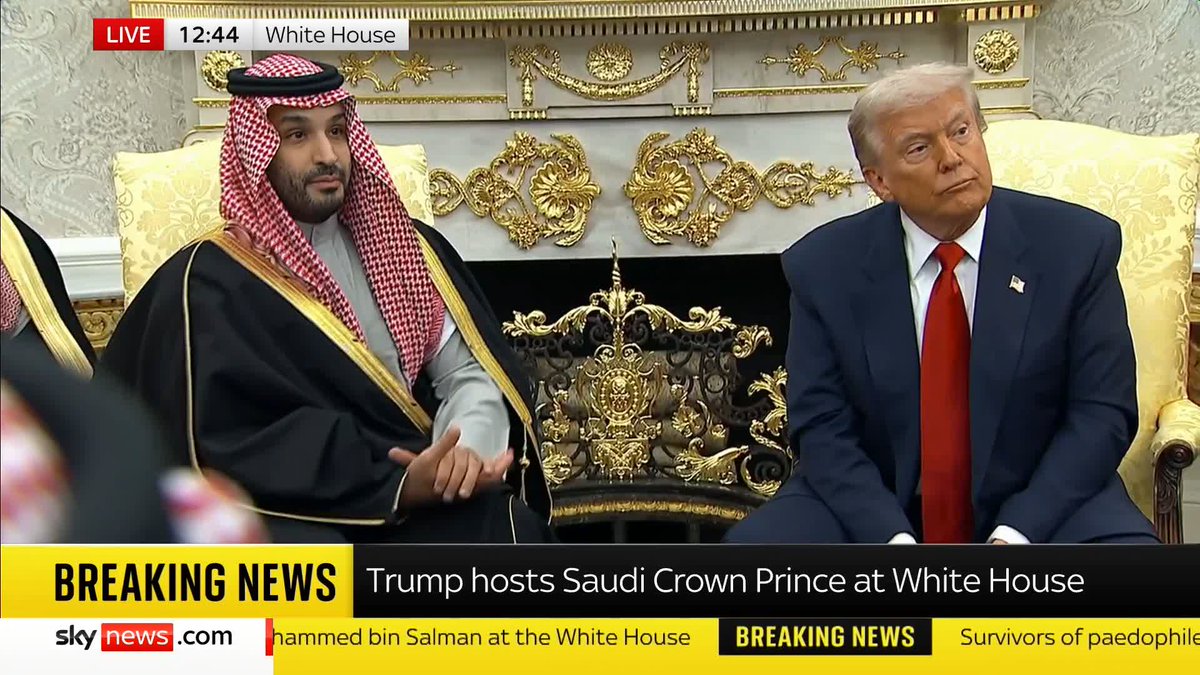 'You don't have to embarrass our guest.' Trump defends Saudi crown prince as reporter asks about murder of journalist Jamal Khashoggi Live updates: 📺 Sky 501, Virgin 602, Freeview 233 and YouTube