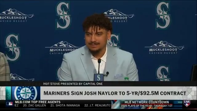 “I had such a blast being a part of everything [last year]... I can't wait to run it back with them because they deserve this. This city deserves it.” - Josh Naylor on re-signing this early in the offseason with the Seattle Mariners