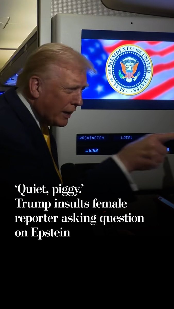 When a reporter on Air Force One asked President Donald Trump a question about Epstein's recently revealed emails, Trump snapped at her, responding with the phrase “Quiet, piggy.”