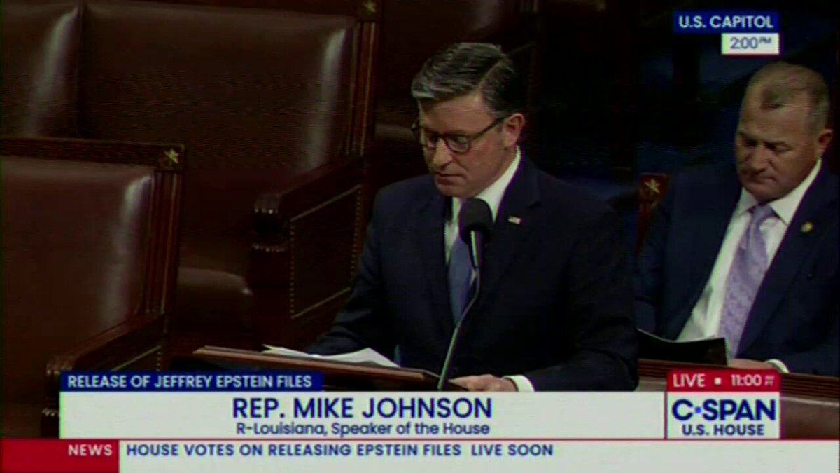 Mike Johnson: "The president had nothing to do with it. He's been very clear. And he has nothing to hide. That's why he's endorsed the vote today."