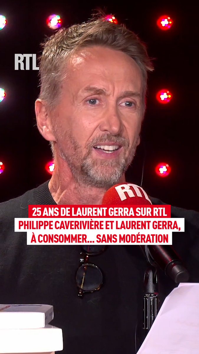25 ans de Laurent Gerra sur #RTL : Philippe Caverivière a tenu à le féliciter... à sa manière Philippe Caverivière est venu rendre visite à Laurent Gerra et Jade en direct sur RTL au micro d'Eric Jean-Jean