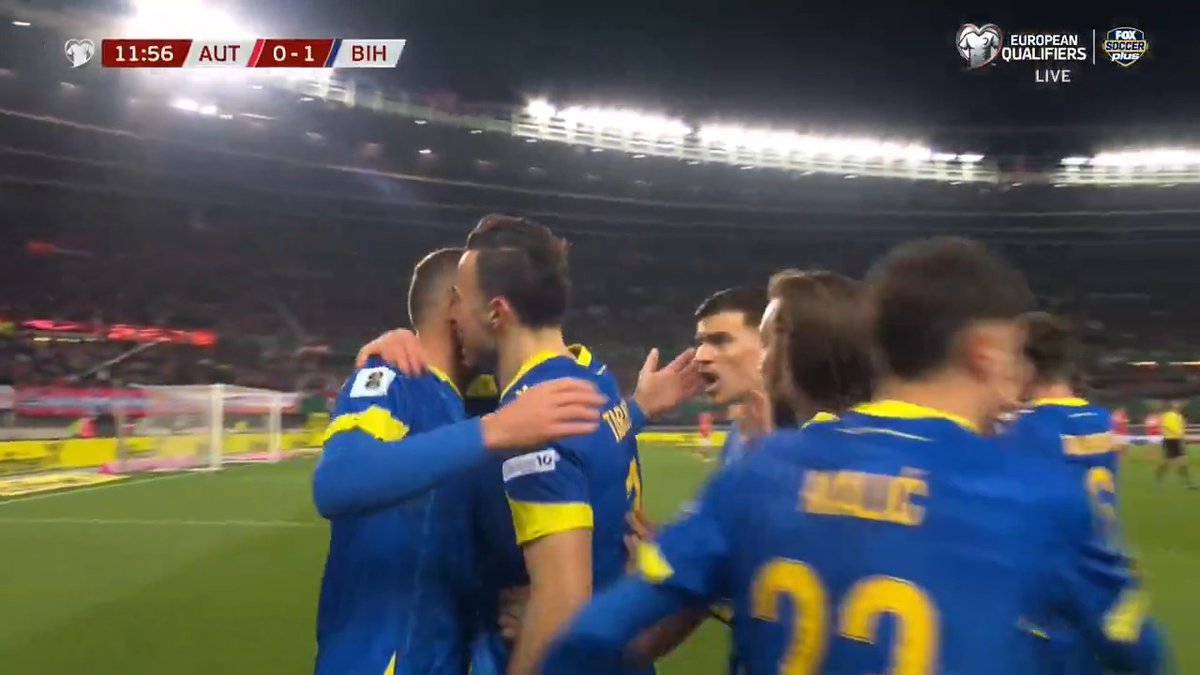 What a brilliant start for Bosnia and Herzegovina 🇧🇦 Tabaković gives them the lead 👏