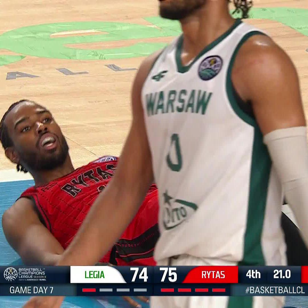 Jerrick Harding dominated on the way to pushing Rytas Vilnius into the BCL Round of 16, averaging— 23.3 PPG 65.8 FG% 2.3 RPG 1.3 APG 20.7 MPG His run included this clutch play in the most recent win over Legia.