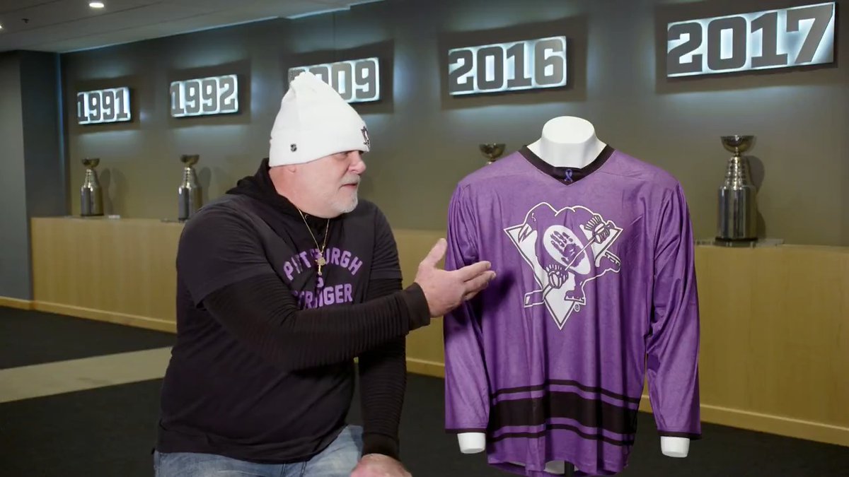Pittsburgh is stronger than cancer 💪 Meet artist Larry Klukaszewski, a cancer survivor and designer of this year's Hockey Fights Cancer shirt. Join us Friday: