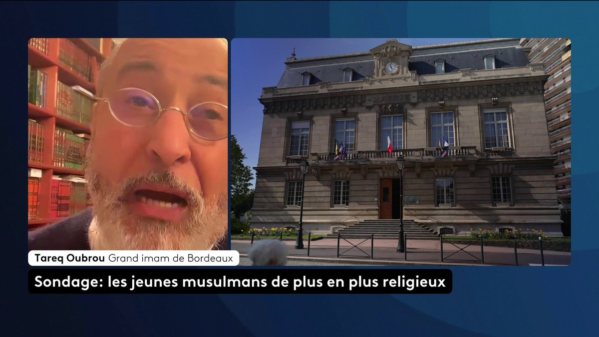 🔴 "L'islam fait partie de l'histoire de l'Occident", affirme le grand imam de Bordeaux. Tareq Oubrou souhaite réconcilier les musulmans avec leur héritage, alors qu'une étude de l'Ifop montre que l'intégrisme progresse chez les jeunes. Loïc de La Mornais #SurLeTerrain #Canal16