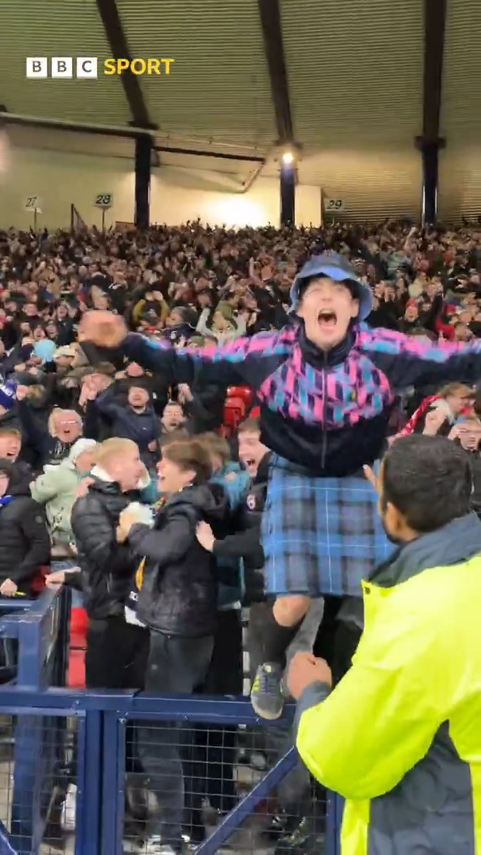 The SCENES after that Kenny McLean goal sealed Scotland's place at the World Cup!!! 🥳 #BBCFootball
