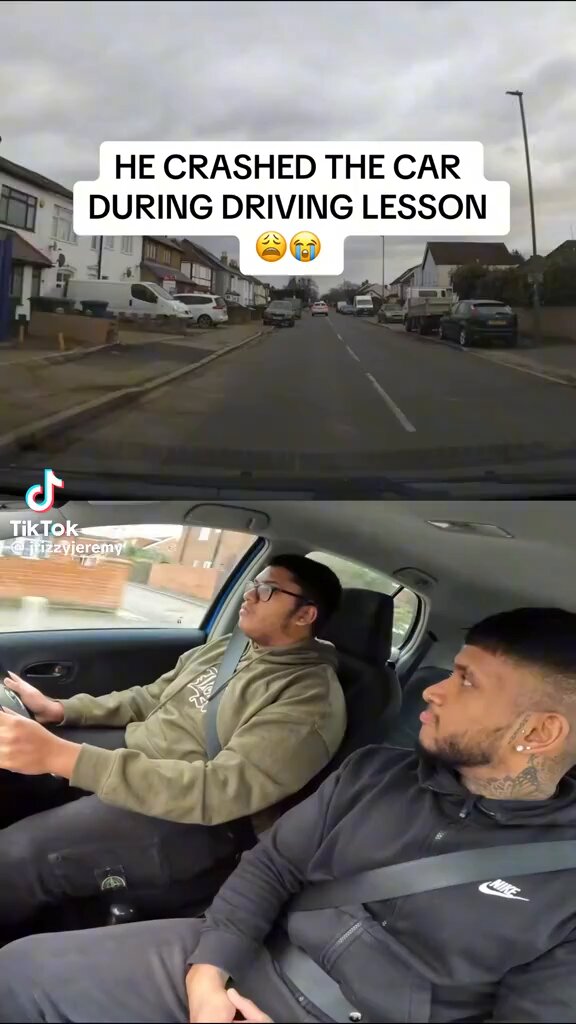 Do you think he passed his driving test? 😂🤣
