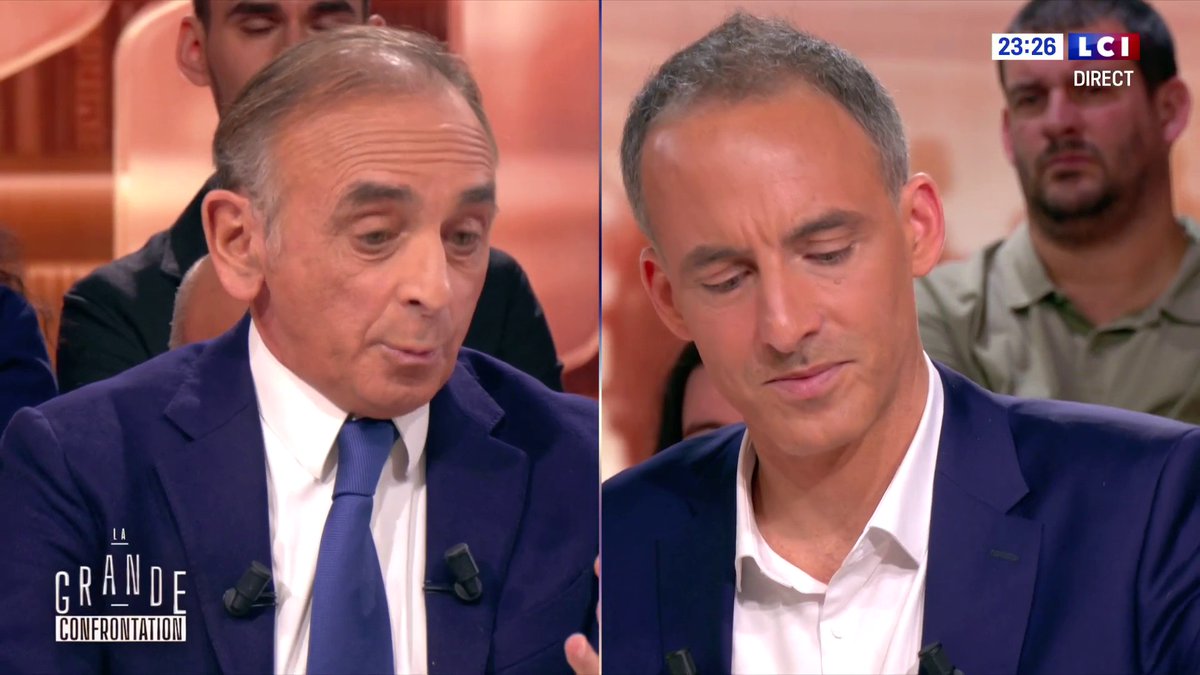 🗣️ "Nous vivons une invasion migratoire. Nous avons une civilisation qui est en train de nous remplacer." 🔴 Eric Zemmour (Eric Zemmour) face à Raphaël Glucksmann (Raphael Glucksmann)