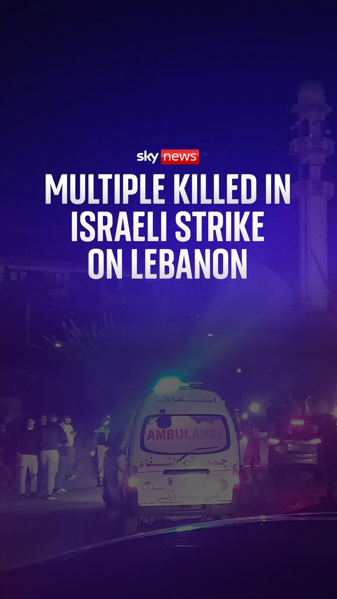 Multiple people have been killed and dozens injured in an Israeli strike on a Palestinian refugee camp in Lebanon, the Lebanese health ministry and state media have said. Full story 🔗