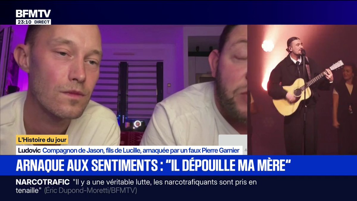 "On aimerait bien qu'il fasse une petite vidéo" Jason, fils de Lucille, une septuagénaire arnaquée par un faux Pierre Garnier, lance un appel au gagnant de la Star Academy pour aider sa mère