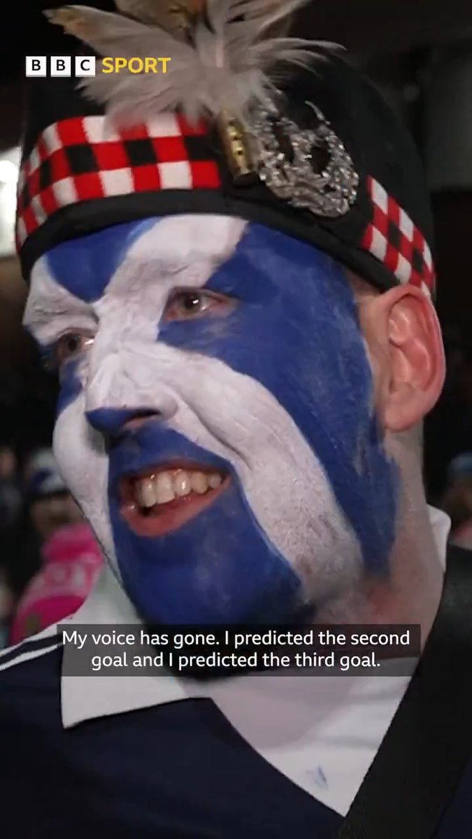 'What a game. We were superb tonight' 🏴 Scotland fans absolutely buzzing after securing World Cup qualification ⤵️ #BBCFootball