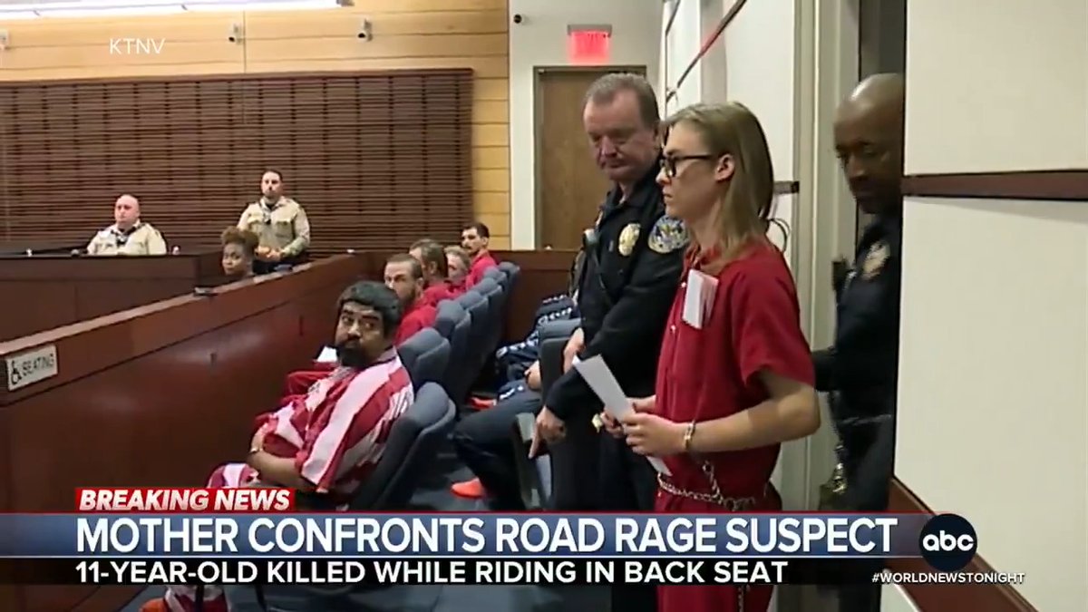 In a powerful moment inside the courtroom, the mother of the 11-year-old boy who was fatally shot in a road rage incident in Henderson, Nevada, confronted her son's alleged killer. Trevor Ault reports.