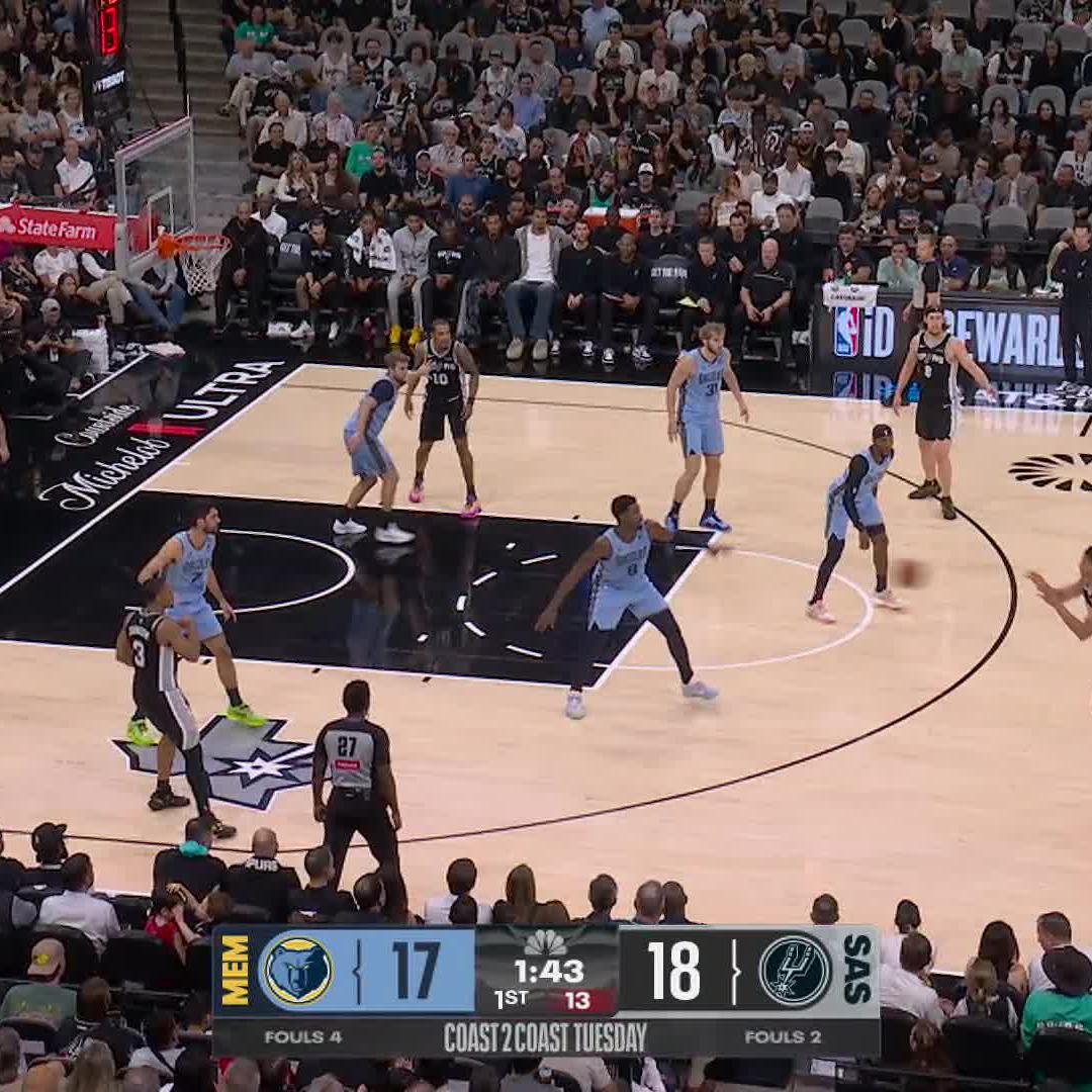Textbook triple!!! 📺NBA on NBC and Peacock