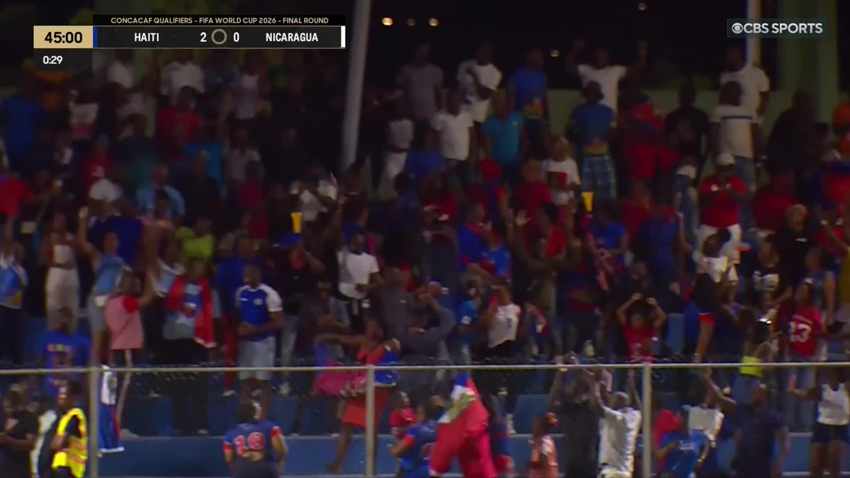 HAITI ARE ROLLING OVER NICARAGUA 🔥 Doing everything they can to qualify for the World Cup 👊 Catch EVERY GOAL from the final matchday of Concacaf World Cup qualifiers on the Golazo Show on Paramount+ 📺