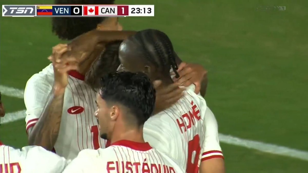 GOAL 🇨🇦 Ismael Kone gets the scoring started for the CanMNT 🇨🇦 vs. Venezuela 🇻🇪 with a great first touch setting up his finish 🎯 🔴 Watch LIVE on OneSoccer & TSN