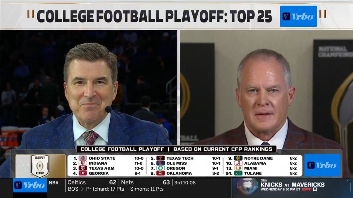Hear now from Hunter Yurachek, chair of the College Football Playoff selection committee, as he chatted with @ESPN's Rece Davis after the release of the third CFP rankings of the 2025 season. #CFBPlayoff 🏈🏆