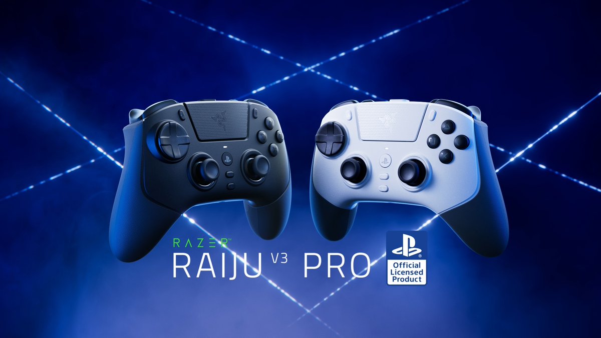 The Razer Raiju V3 Pro is here to ace every play on PlayStation 5, now available worldwide: Experience personalized precision at your fingertips with 4 removable back buttons, symmetrical TMR thumbsticks for pinpoint control, and mecha-tactile PBT buttons for near-instant actuation.