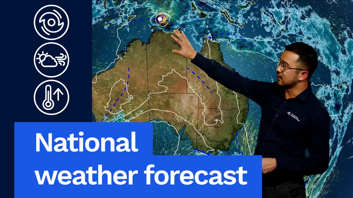 National Weather Forecast: Tropical Cyclone Fina in the north, cold front in the south-east. Video current: 3:00pm AEDT 19 November 2025. Latest forecasts and warnings: or the BOM Weather app.