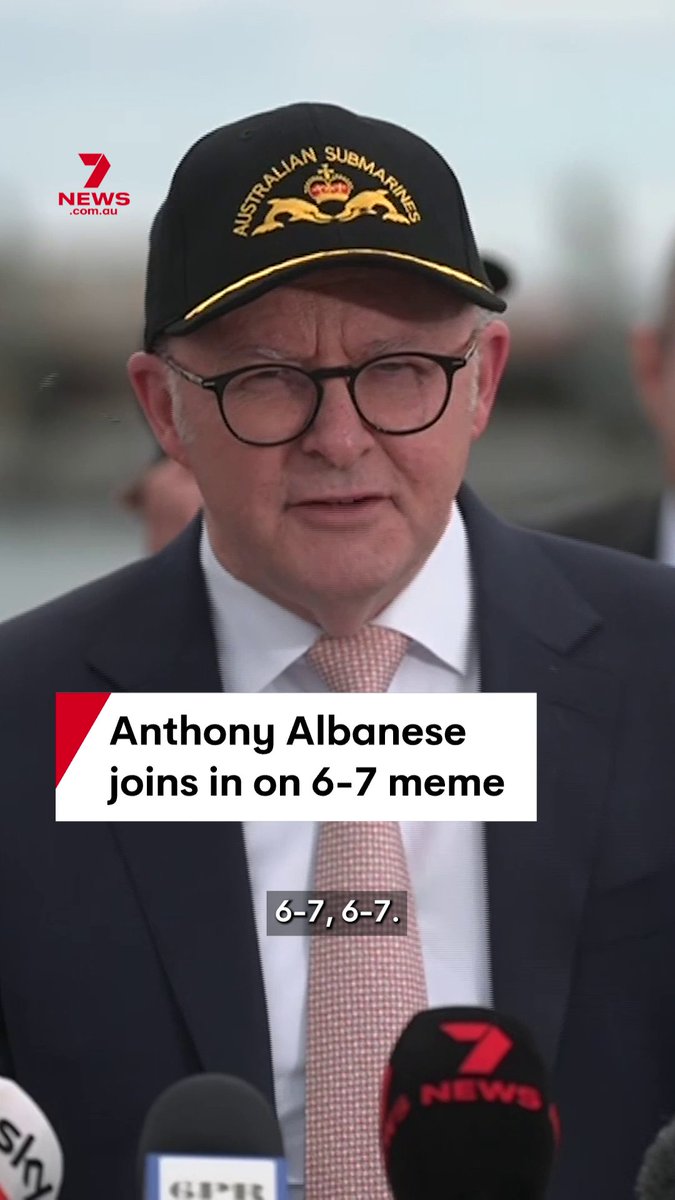 Anthony Albanese has joined in on the popular Gen Alpha meme, 6-7. The prime minister compared the essentially meaningless phrase to the Coalition's new energy and emissions policy, after the Liberal Party elected to scrap its net zero by 2050 target. #67 #sixseven #anthonyalbanese #sussanley #auspol